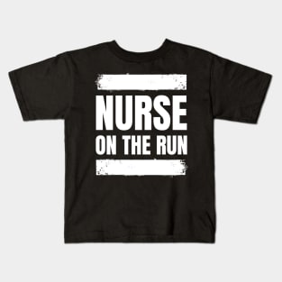 Gift the Fitness Enthusiastic Registered Nurse with our 'Nurse on the Run' Apparel! Kids T-Shirt